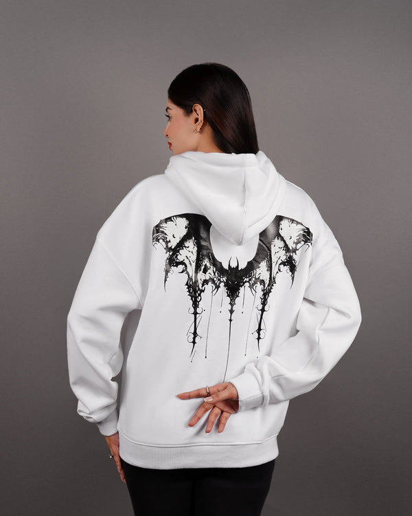Gothic Drip Wings Oversized Hoodie